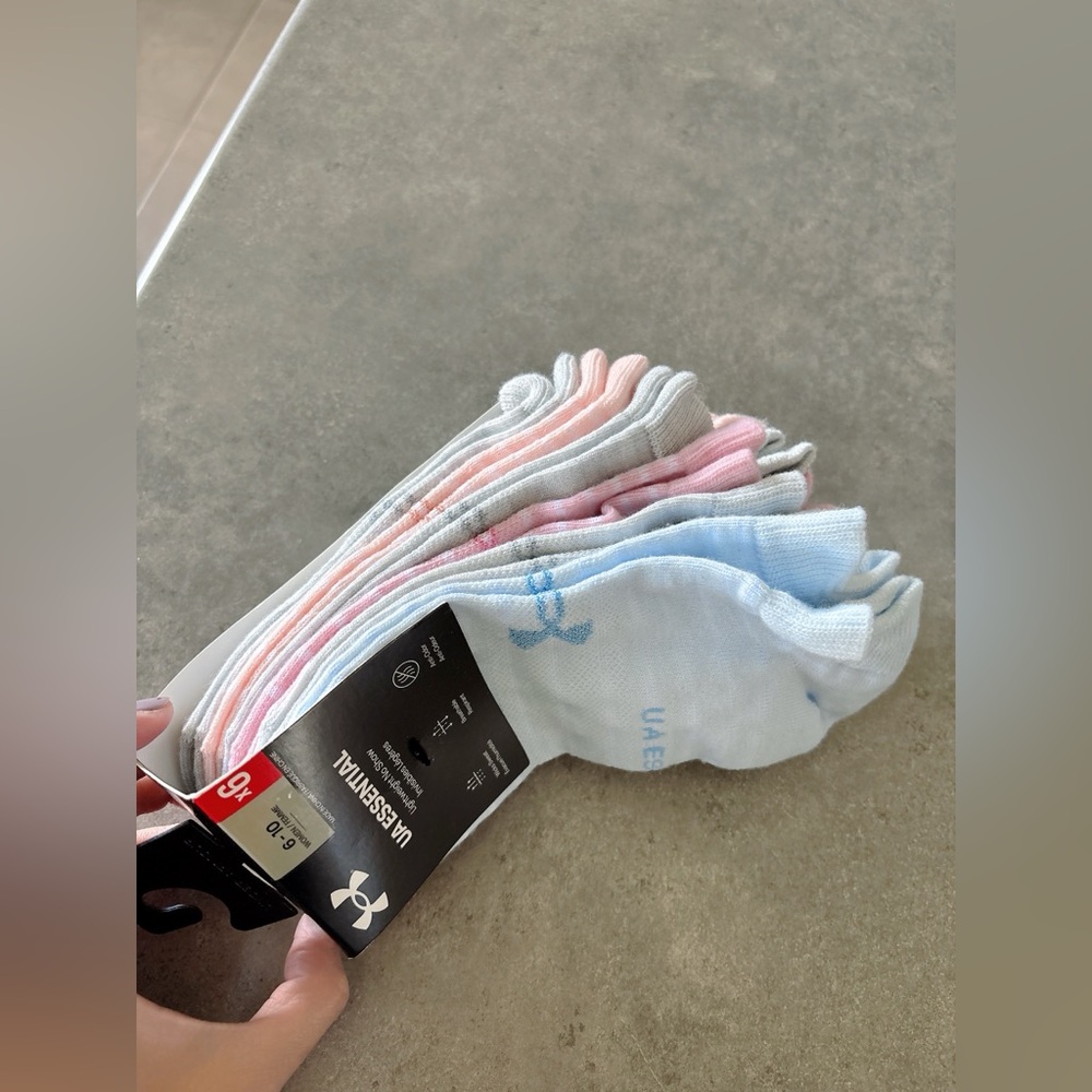 Under Armour women's Athletic Socks - Light Blue, Pink, Gray